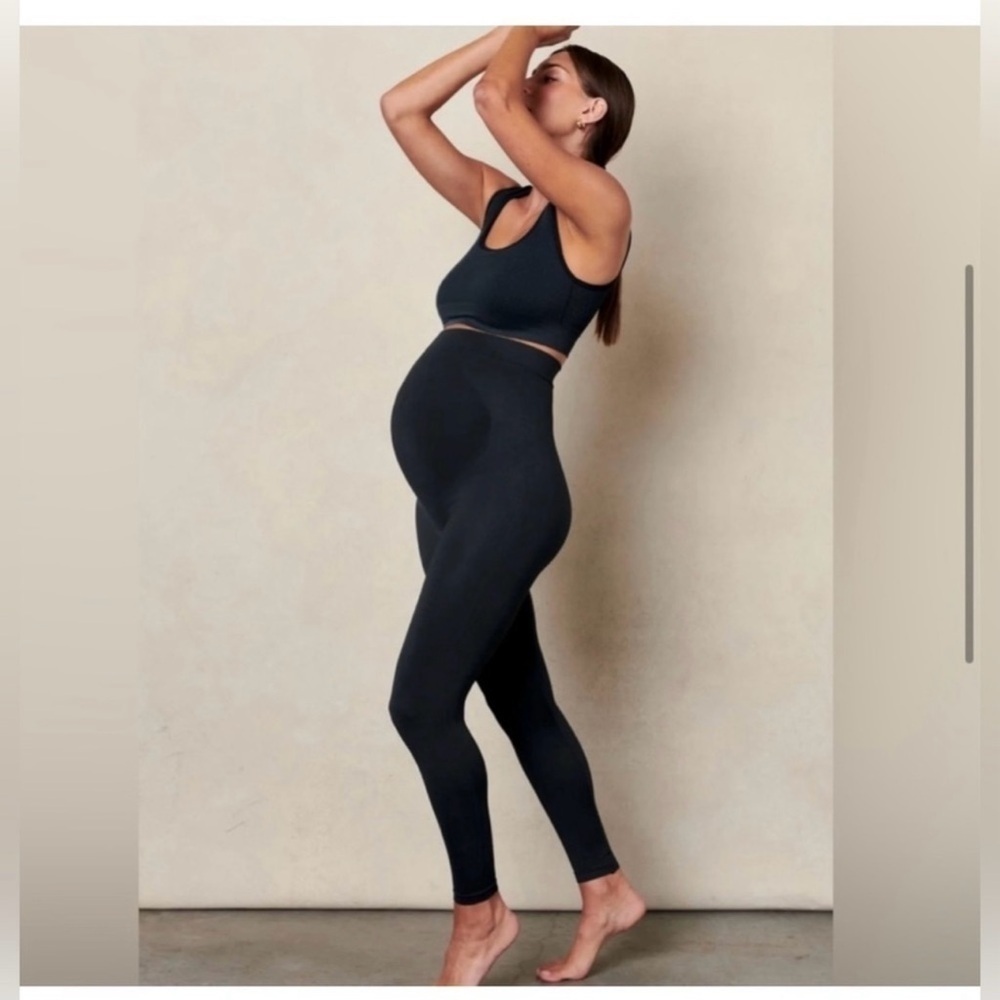 BLANQI Black Everyday Belly Support Maternity Skinny leggings Size L